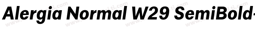 Alergia Normal W29 SemiBold字体转换